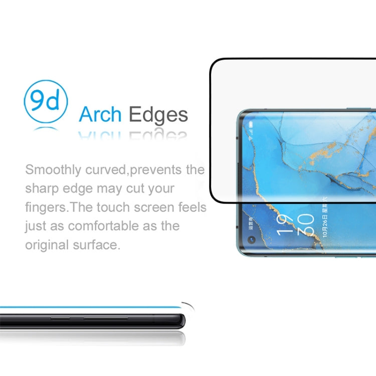 For OPPO Reno3 Pro 9H HD 3D Curved Edge Tempered Glass Film (Black), For OPPO Reno3 Pro(1 PC), For OPPO Reno3 Pro(Black)(1 PC)