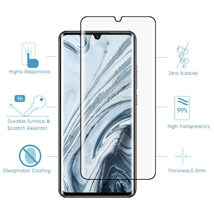 25 PCS For Xiaomi Mi Note 10 9H HD 3D Curved Edge Tempered Glass Film (Transparent), For Xiaomi Mi Note 10(25 PCS), For Xiaomi Mi Note 10(Black)(25 PCS)