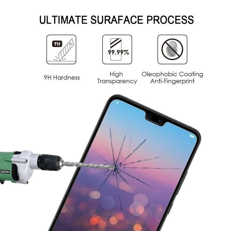 25 PCS 9H Silk Print Full Screen Full Tempered Glass Film for Huawei P20, For Huawei P20 (25 PCS)