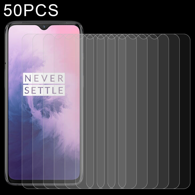 50 PCS 0.26mm 9H 2.5D Tempered Glass Film for OnePlus 7, For OnePlus 7 (50 PCS)