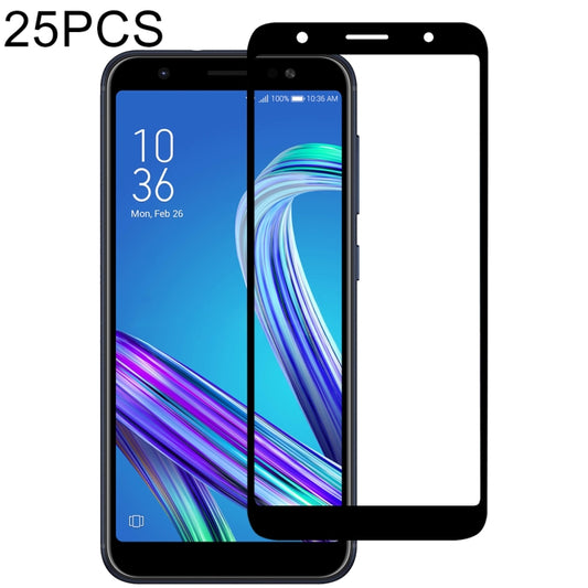25 PCS Full Glue Full Screen Tempered Glass Film for Asus Zenfone Max (M1) ZB555KL, For Asus Zenfone Max (M1) ZB555KL