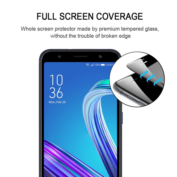 25 PCS Full Glue Full Screen Tempered Glass Film for Asus Zenfone Max (M1) ZB555KL, For Asus Zenfone Max (M1) ZB555KL