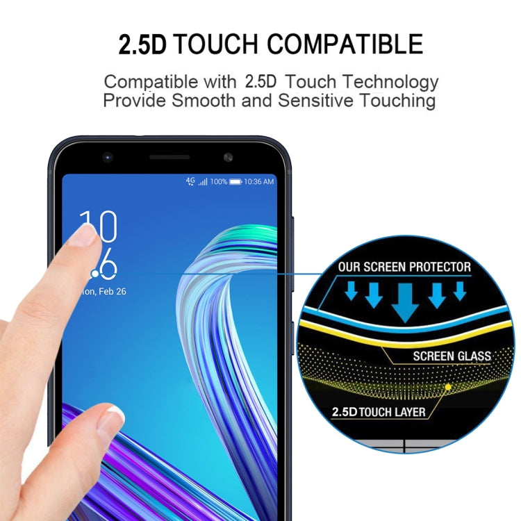 25 PCS Full Glue Full Screen Tempered Glass Film for Asus Zenfone Max (M1) ZB555KL, For Asus Zenfone Max (M1) ZB555KL