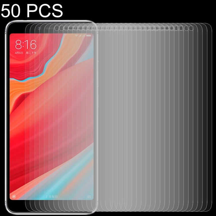 50 PCS 0.26mm 9H 2.5D Tempered Glass Film for Xiaomi Mi 6X & A2, For Mi 6X (50 PCS)