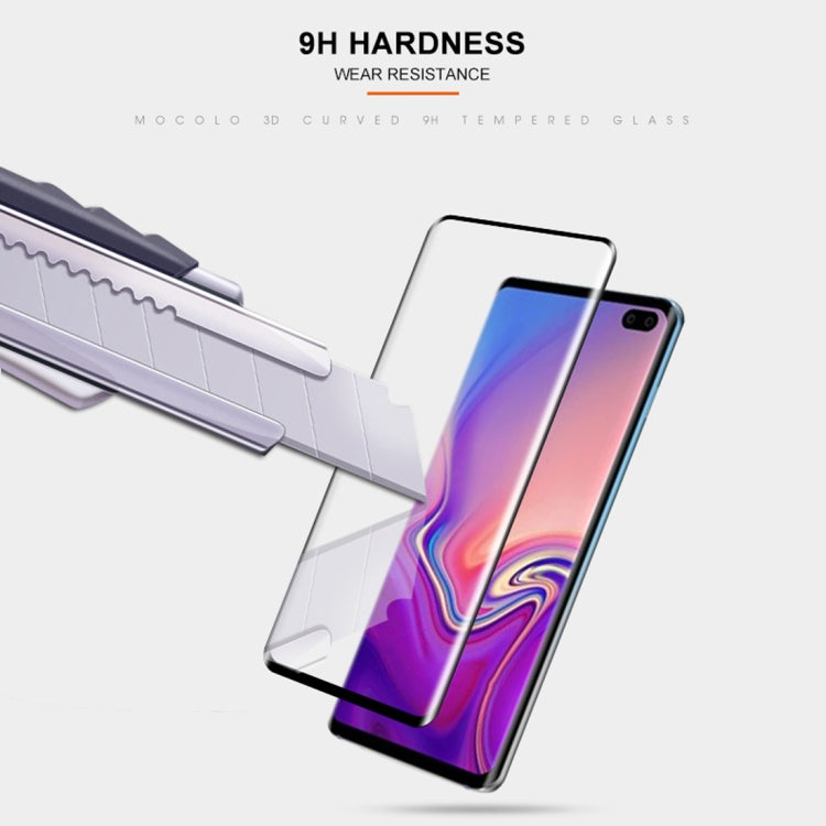 mocolo 0.33mm 9H 3D Round Edge Tempered Glass Film for Galaxy S10, Fingerprint Unlock Is Not Supported , For Samsung Galaxy S10