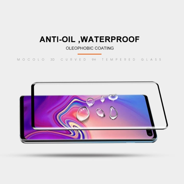 mocolo 0.33mm 9H 3D Round Edge Tempered Glass Film for Galaxy S10+, Fingerprint Unlock Is Not Supported , For Samsung Galaxy S10+