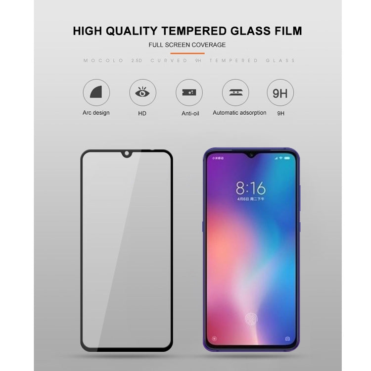 mocolo 0.33mm 9H 2.5D Silk Print Tempered Glass Film for Xiaomi Mi 9, Xiaomi Mi 9