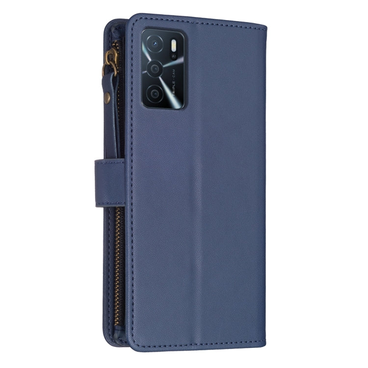 9 Card Slots Zipper Wallet Leather Flip Phone Case For OPPO A16 / A16s / A54s / A55 5G / A54 4G, For OPPO A16 / A16s / A54s / A55 5G / A54 4G