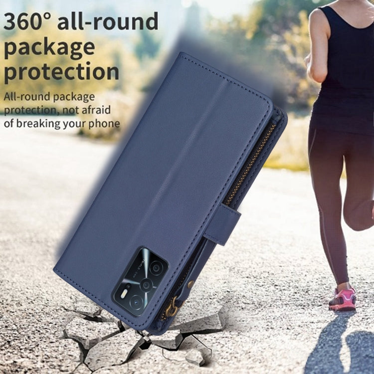 9 Card Slots Zipper Wallet Leather Flip Phone Case For OPPO A16 / A16s / A54s / A55 5G / A54 4G, For OPPO A16 / A16s / A54s / A55 5G / A54 4G
