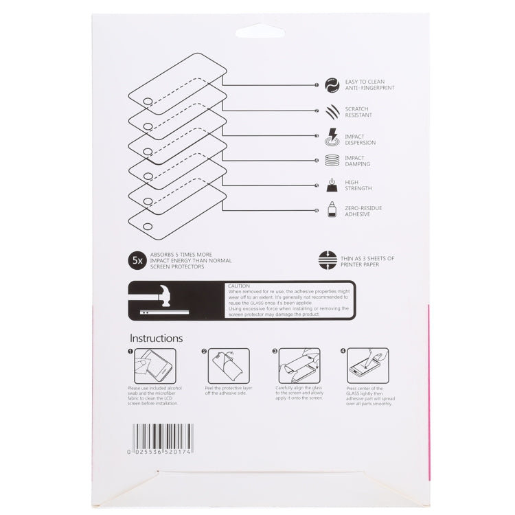100 PCS For 8 inch Tempered Glass Film Screen Protector Paper Package, 8 inch
