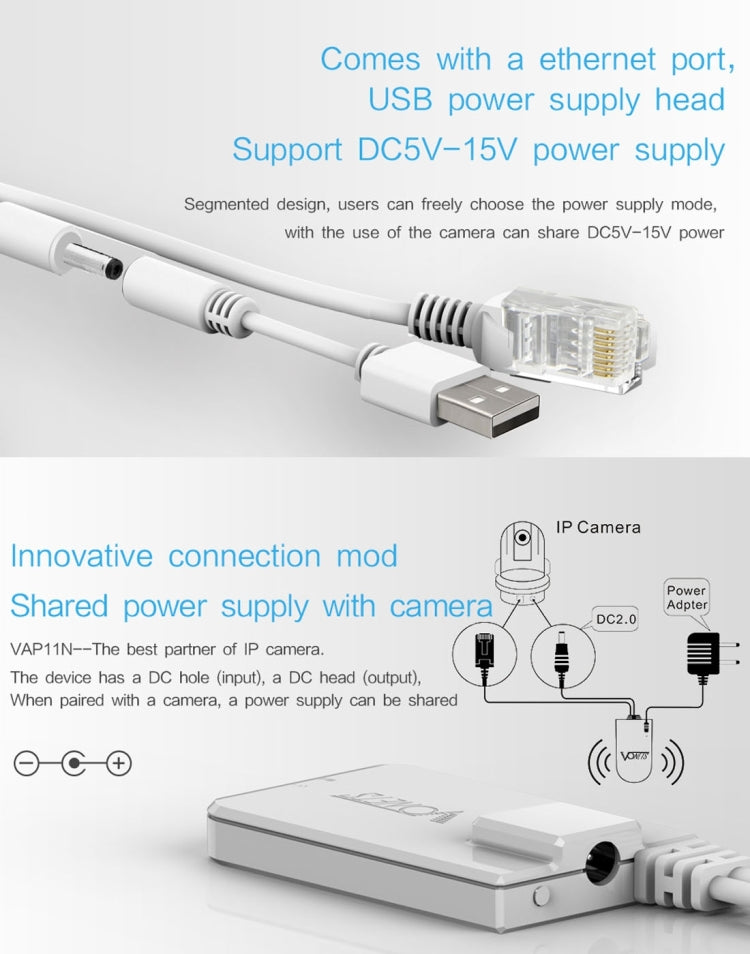 VONETS VAP11N Mini WiFi 300Mbps Repeater WiFi Bridge, Best Partner of IP Device / IP Camera / IP Printer / XBOX / PS3 / IPTV / Skybox, VAP11N