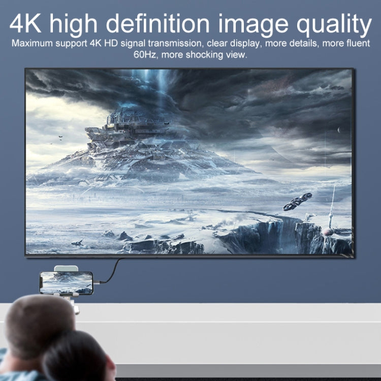 2 in 1 4K 60Hz DP Male to USB-C / Type-C Charging + USB-C / Type-C Female Adapter, DP