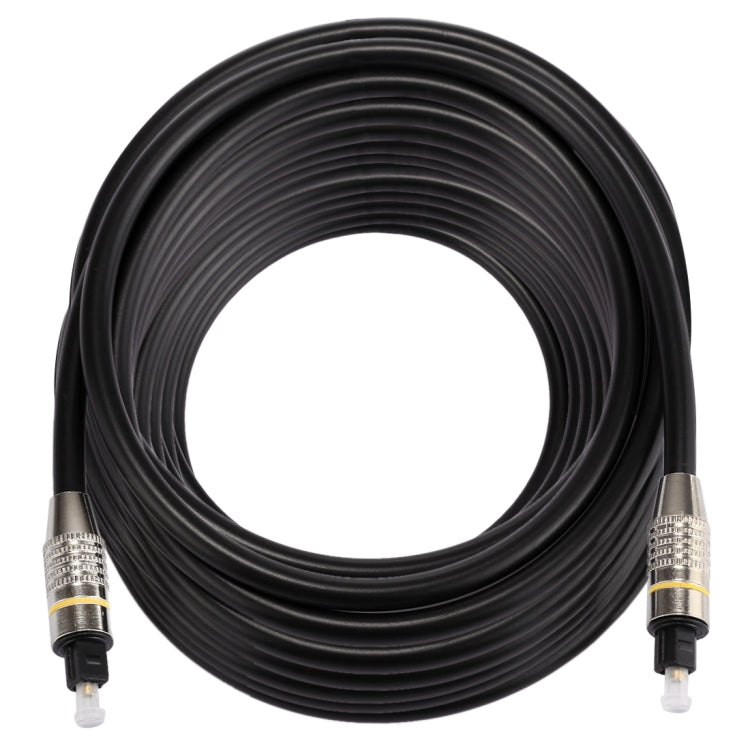 20m OD6.0mm Nickel Plated Metal Head Toslink Male to Male Digital Optical Audio Cable, Length: 20m