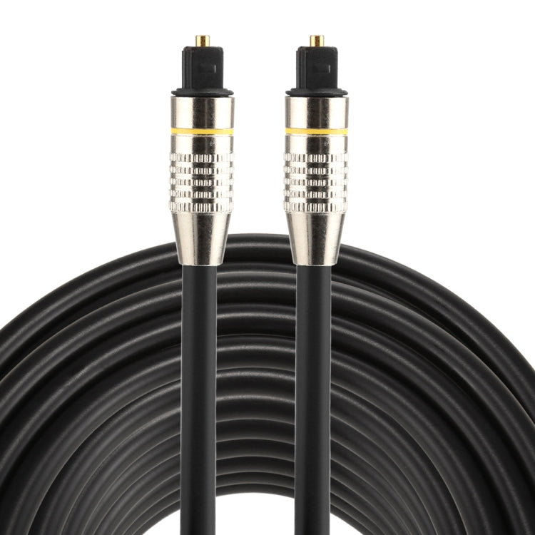 25m OD6.0mm Nickel Plated Metal Head Toslink Male to Male Digital Optical Audio Cable, Length: 25m