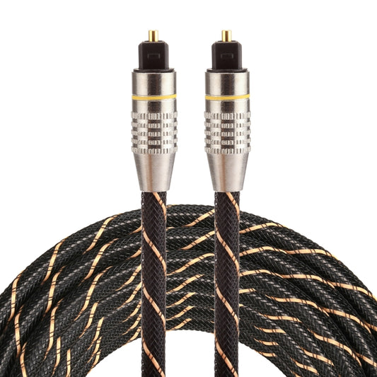 3m OD6.0mm Gold Plated Metal Head Woven Net Line Toslink Male to Male Digital Optical Audio Cable, Length: 3m