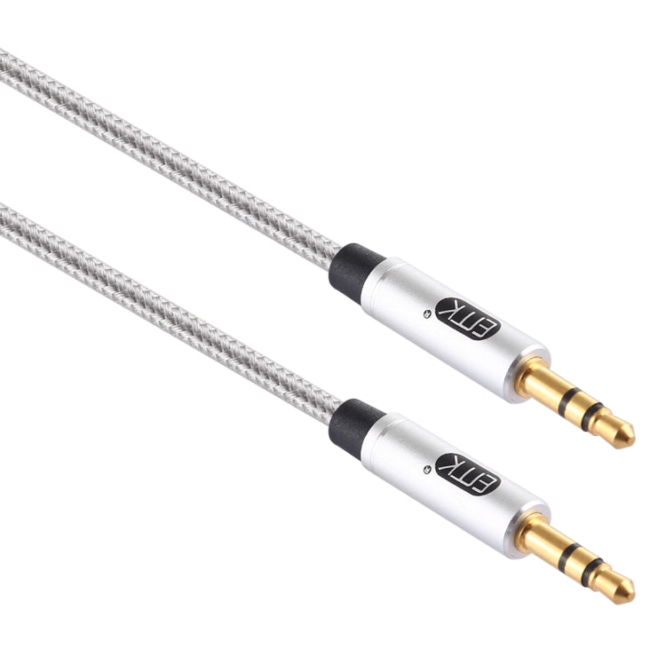 EMK 3.5mm Male to Male Gold-plated Plug Cotton Braided Audio Cable for Speaker / Notebooks / Headphone, Length: 1m, EMK