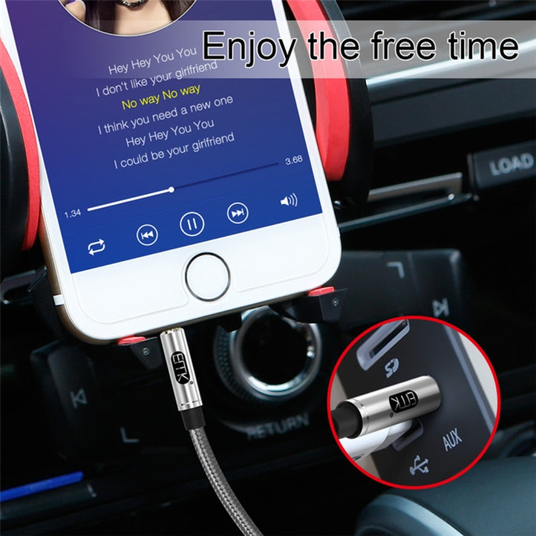 EMK 3.5mm Male to Male Gold-plated Plug Cotton Braided Audio Cable for Speaker / Notebooks / Headphone, Length: 1m, EMK