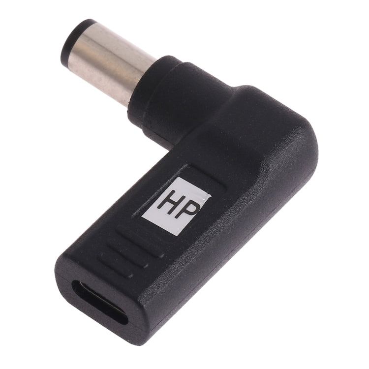 USB-C / Type-C Female to 7.4 x 5.0mm Male Plug Elbow Adapter Connector for HP Laptops, 7.4 x 5.0mm Elbow (HP)