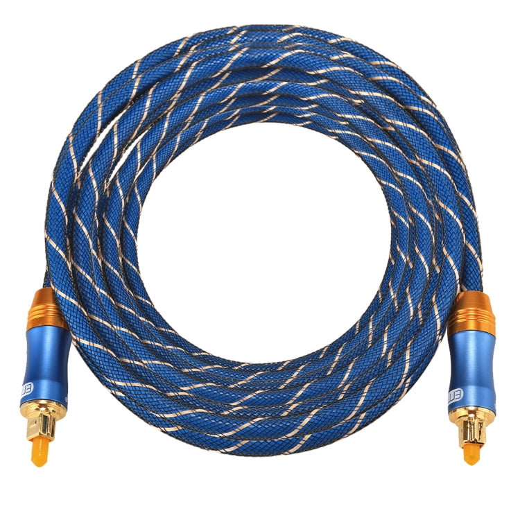 EMK LSYJ-A 5m OD6.0mm Gold Plated Metal Head Toslink Male to Male Digital Optical Audio Cable, Length: 5m