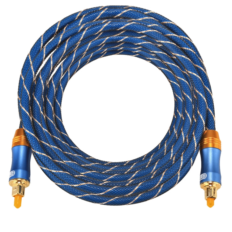 EMK LSYJ-A 8m OD6.0mm Gold Plated Metal Head Toslink Male to Male Digital Optical Audio Cable, Length: 8m