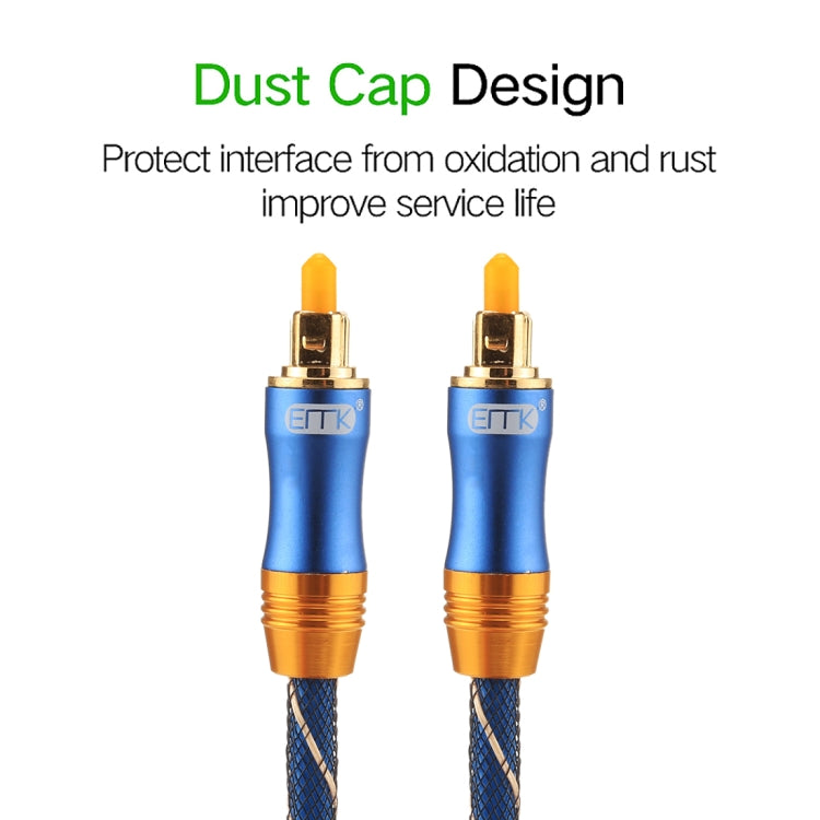 EMK LSYJ-A 20m OD6.0mm Gold Plated Metal Head Toslink Male to Male Digital Optical Audio Cable, Length: 20m