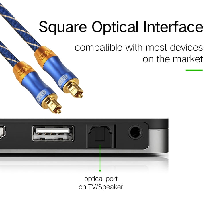 EMK LSYJ-A 30m OD6.0mm Gold Plated Metal Head Toslink Male to Male Digital Optical Audio Cable, Length: 30m