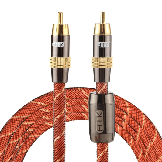 EMK TZ/A 2m OD8.0mm Gold Plated Metal Head RCA to RCA Plug Digital Coaxial Interconnect Cable Audio / Video RCA Cable, Length: 2m
