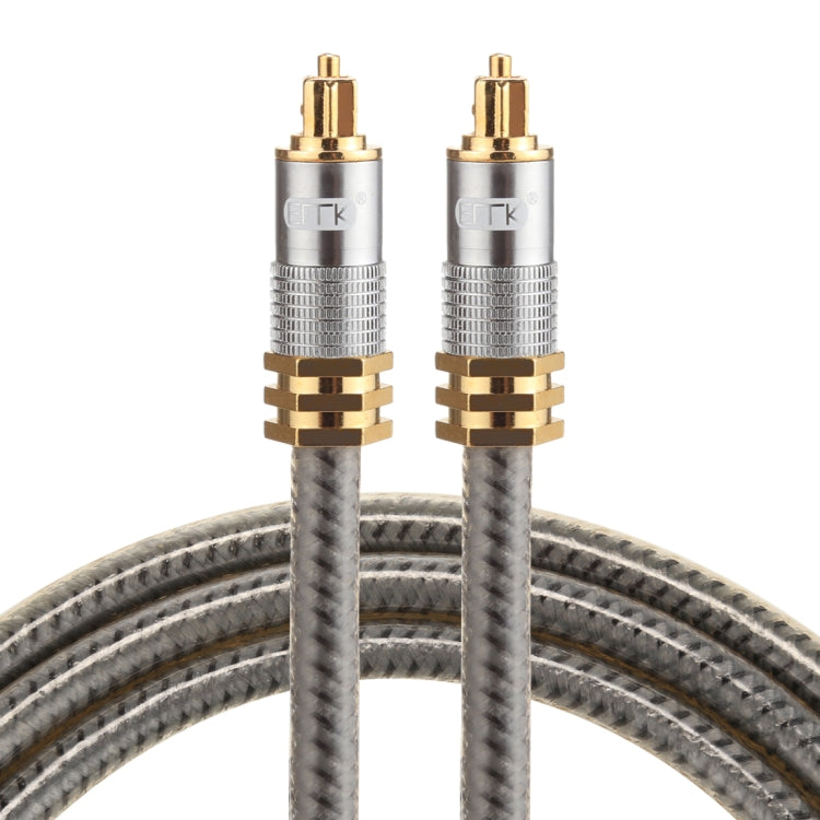 EMK YL-A 1m OD8.0mm Gold Plated Metal Head Toslink Male to Male Digital Optical Audio Cable, Length: 1m