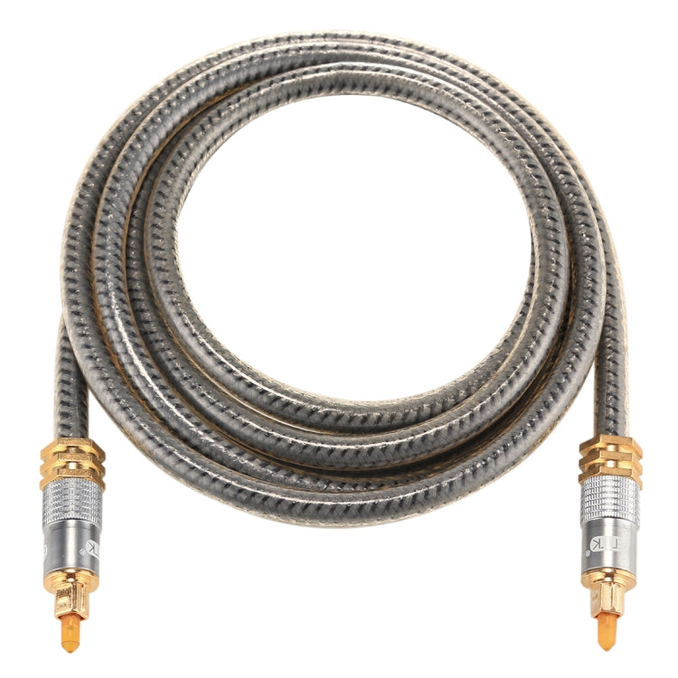 EMK YL-A 1.5m OD8.0mm Gold Plated Metal Head Toslink Male to Male Digital Optical Audio Cable, Length: 1.5m