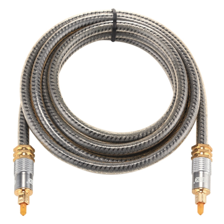 EMK YL-A 2m OD8.0mm Gold Plated Metal Head Toslink Male to Male Digital Optical Audio Cable, Length: 2m