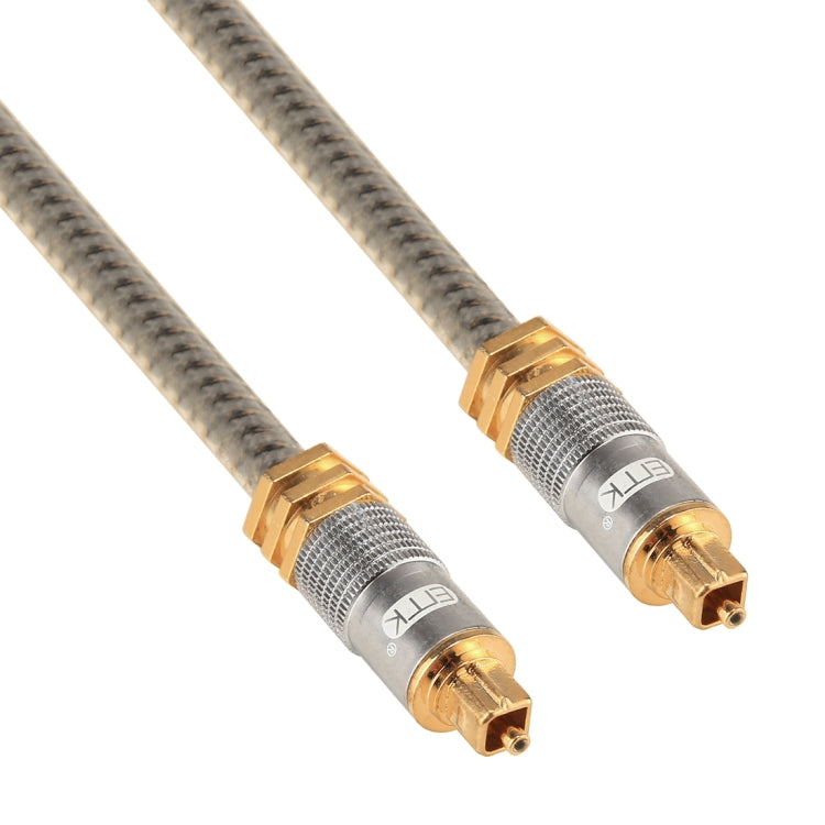 EMK YL-A 8m OD8.0mm Gold Plated Metal Head Toslink Male to Male Digital Optical Audio Cable, Length: 8m