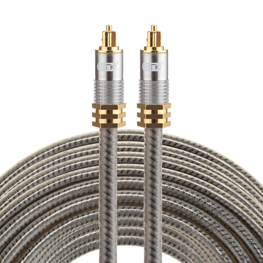 EMK YL-A 15m OD8.0mm Gold Plated Metal Head Toslink Male to Male Digital Optical Audio Cable, Length: 15m