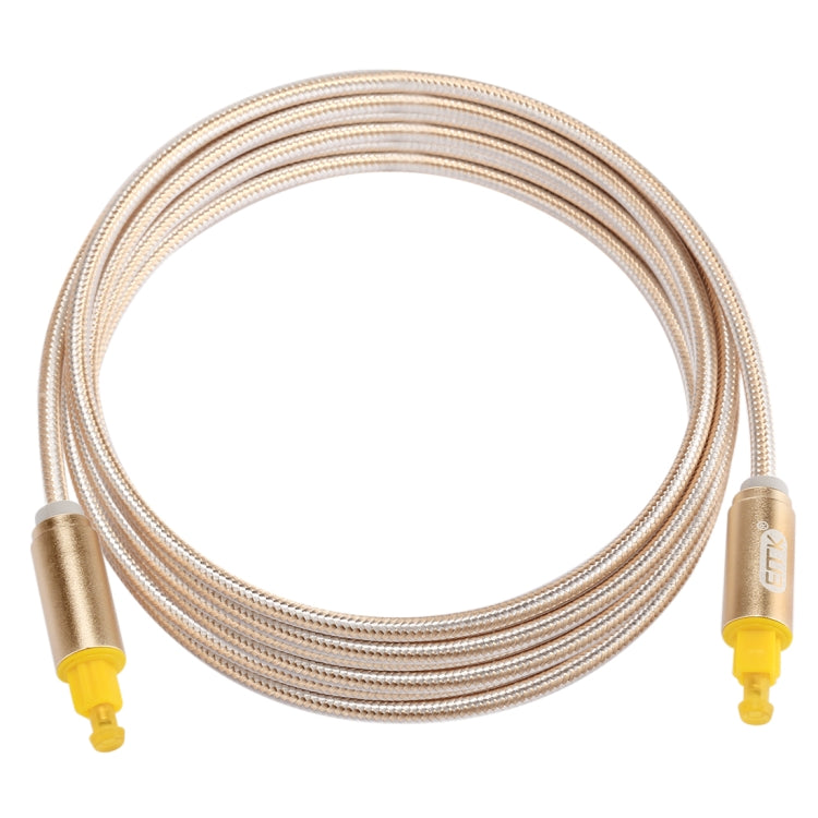 EMK 2m OD4.0mm Gold Plated Metal Head Woven Line Toslink Male to Male Digital Optical Audio Cable, Length: 2m