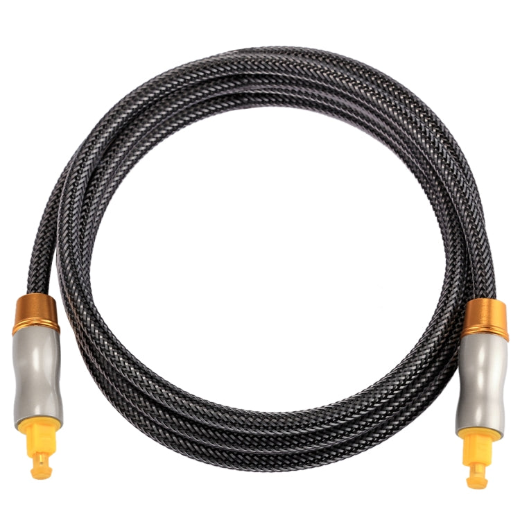 1.5m OD6.0mm Gold Plated Metal Head Woven Line Toslink Male to Male Digital Optical Audio Cable, Length: 1.5m