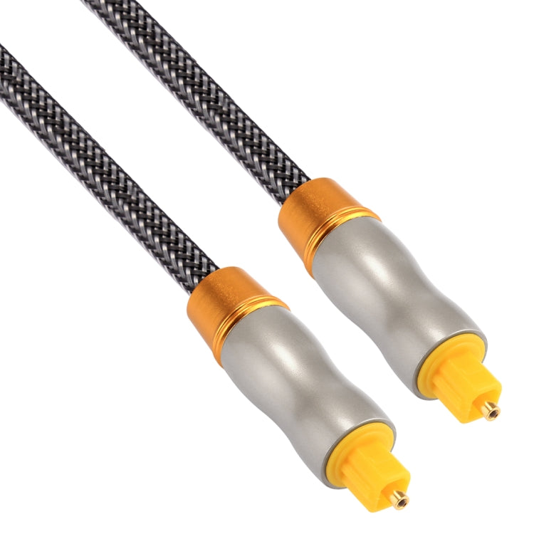 2m OD6.0mm Gold Plated Metal Head Woven Line Toslink Male to Male Digital Optical Audio Cable, Length: 2m