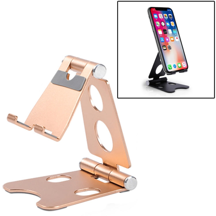 ROOSTAND R2 Aluminum Alloy Mobile Desktop Tablet Bracket Double Folding Lazy Artifact, Size: 6.4x7x9cm, R2  Silver, R2 Black, R2 Champagne Gold, R2  Rose Gold, R2  Rose Red