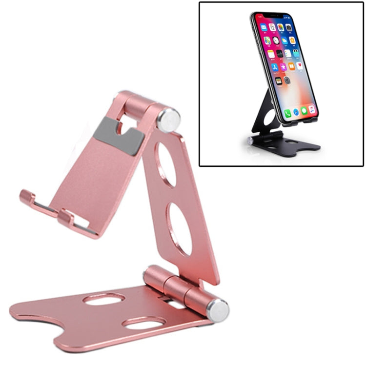 ROOSTAND R2 Aluminum Alloy Mobile Desktop Tablet Bracket Double Folding Lazy Artifact, Size: 6.4x7x9cm, R2  Silver, R2 Black, R2 Champagne Gold, R2  Rose Gold, R2  Rose Red