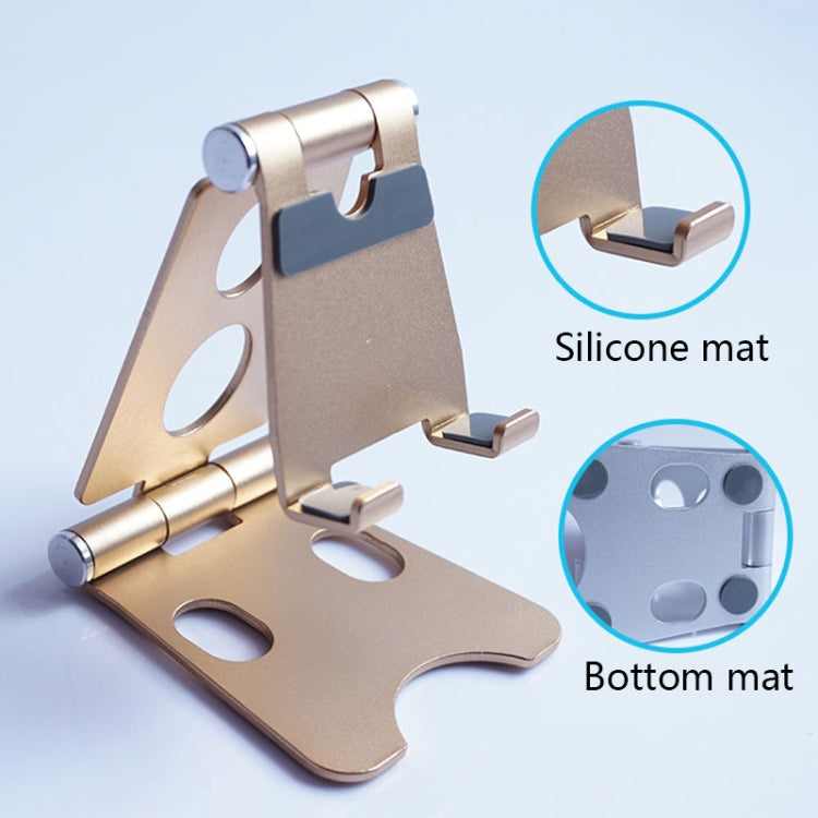 ROOSTAND R2 Aluminum Alloy Mobile Desktop Tablet Bracket Double Folding Lazy Artifact, Size: 6.4x7x9cm, R2  Silver, R2 Black, R2 Champagne Gold, R2  Rose Gold, R2  Rose Red