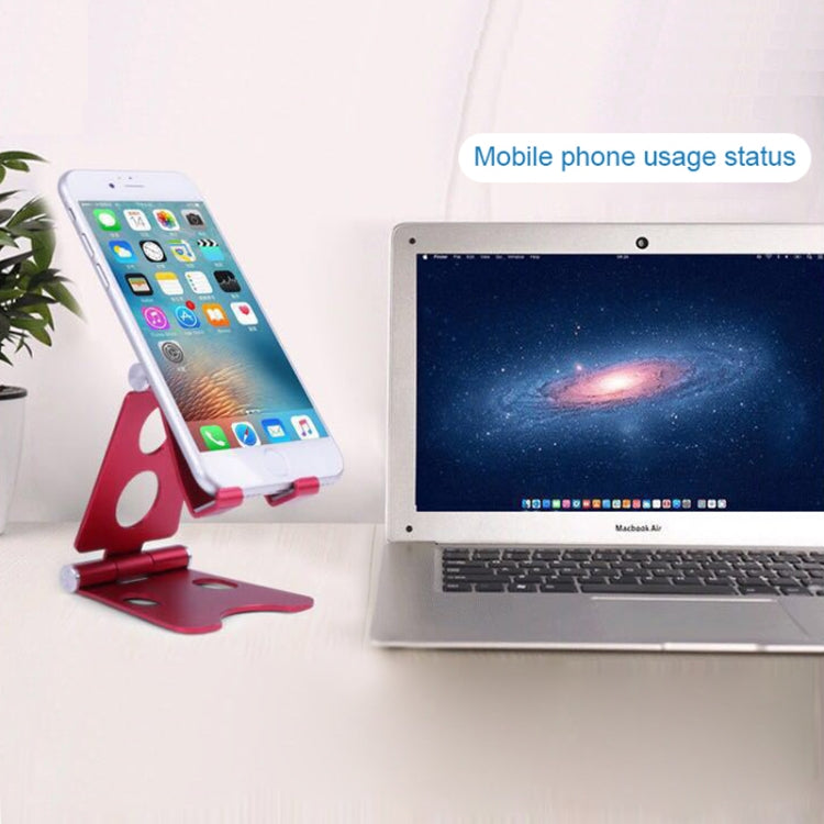 ROOSTAND R2 Aluminum Alloy Mobile Desktop Tablet Bracket Double Folding Lazy Artifact, Size: 6.4x7x9cm, R2  Silver, R2 Black, R2 Champagne Gold, R2  Rose Gold, R2  Rose Red