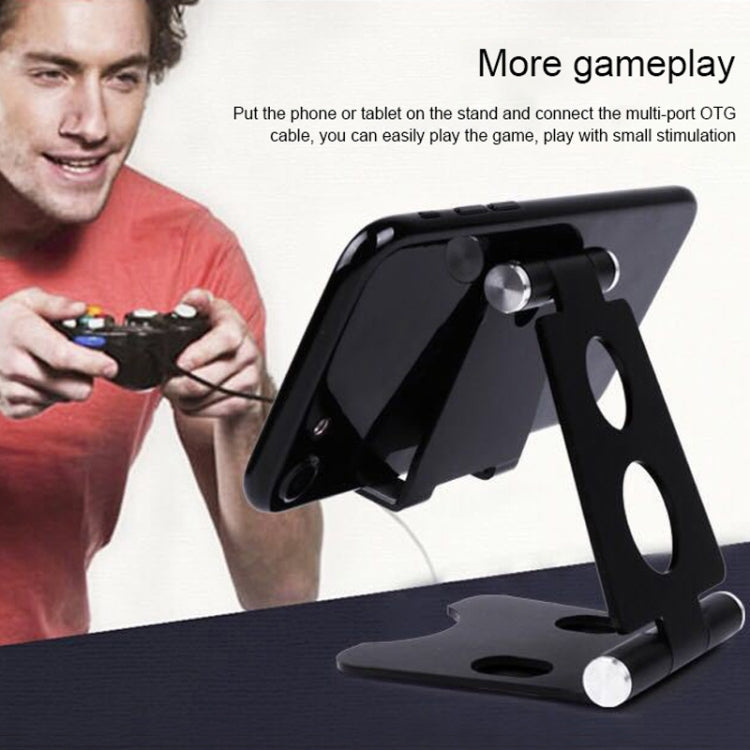 ROOSTAND R2 Aluminum Alloy Mobile Desktop Tablet Bracket Double Folding Lazy Artifact, Size: 6.4x7x9cm, R2  Silver, R2 Black, R2 Champagne Gold, R2  Rose Gold, R2  Rose Red