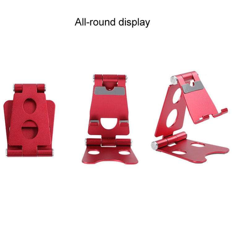 ROOSTAND R2 Aluminum Alloy Mobile Desktop Tablet Bracket Double Folding Lazy Artifact, Size: 6.4x7x9cm, R2  Silver, R2 Black, R2 Champagne Gold, R2  Rose Gold, R2  Rose Red
