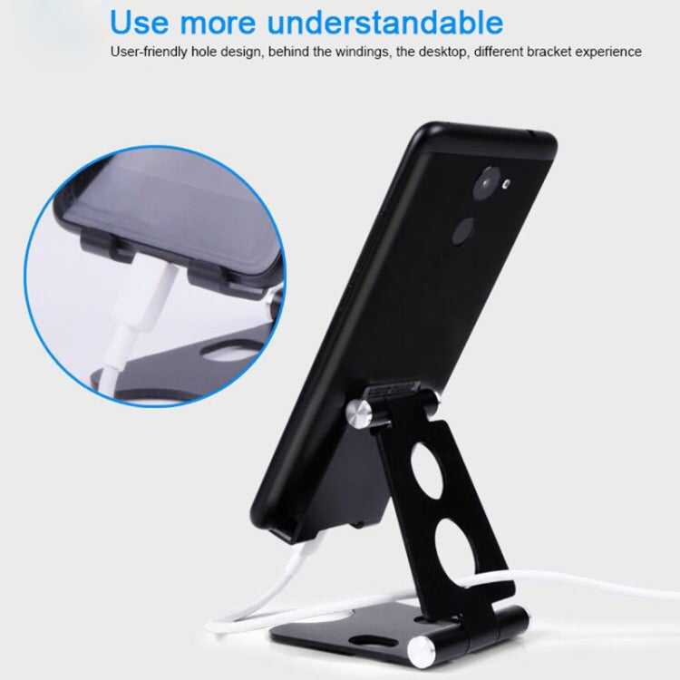 ROOSTAND R2 Aluminum Alloy Mobile Desktop Tablet Bracket Double Folding Lazy Artifact, Size: 6.4x7x9cm, R2  Silver, R2 Black, R2 Champagne Gold, R2  Rose Gold, R2  Rose Red