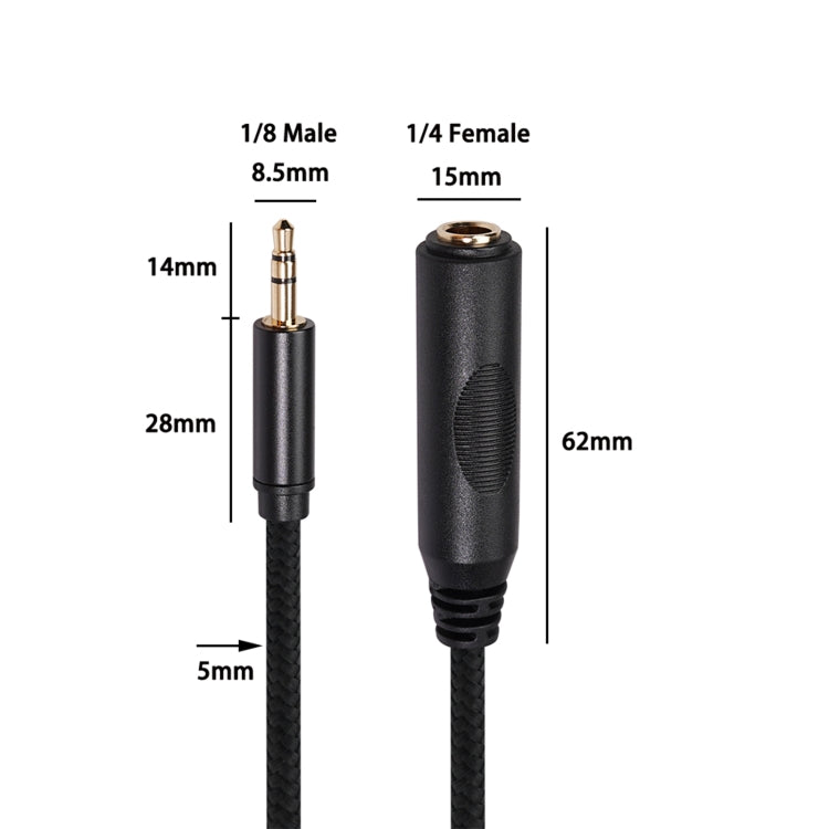 3662B 6.35mm Female to 3.5mm Male Audio Adapter Cable, Length: 30cm, 30cm