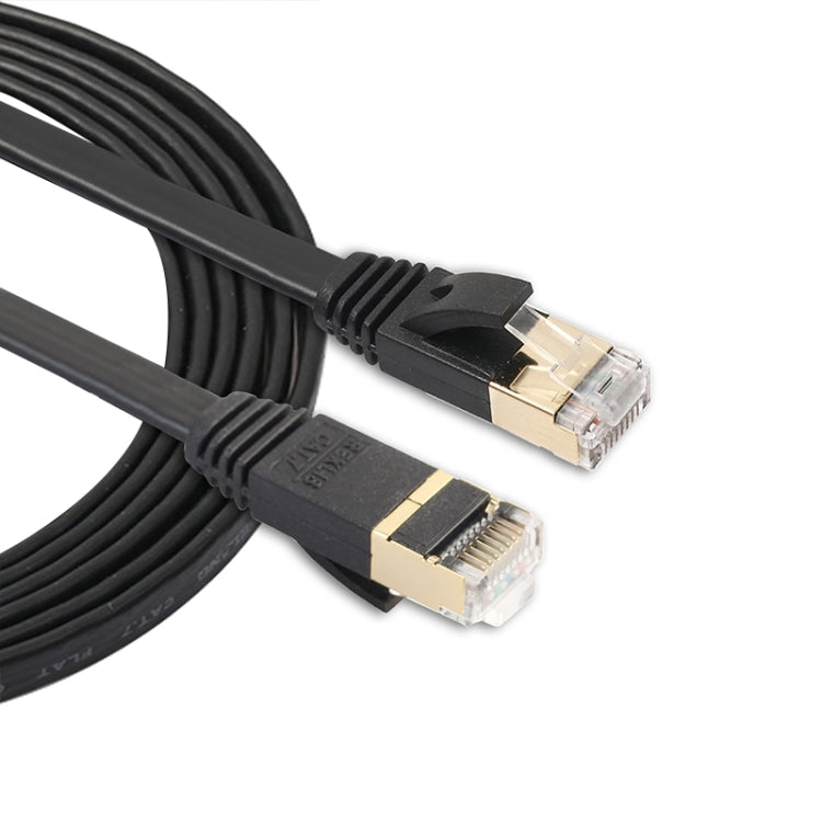 1.8m CAT7 10 Gigabit Ethernet Ultra Flat Patch Cable for Modem Router LAN Network - Built with Shielded RJ45 Connectors, Length: 1.8m