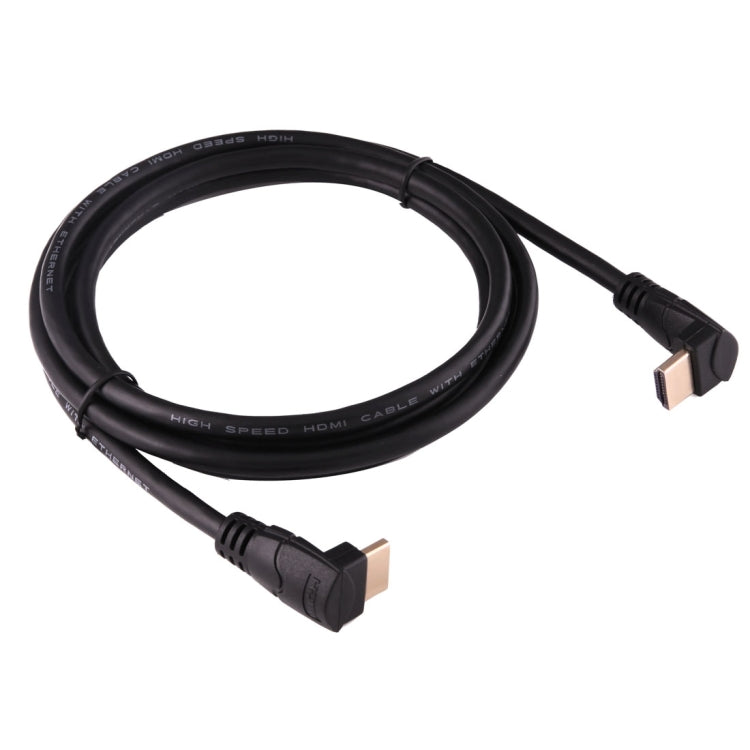 1.8m 4K*2K HDMI 2.0 Version High Speed 90 Degree Right Angle HDMI Male to 90 Degree Right Angle HDMI Male Cable with Ethernet, 90 Degree HDMI to 90 Degree HDMI
