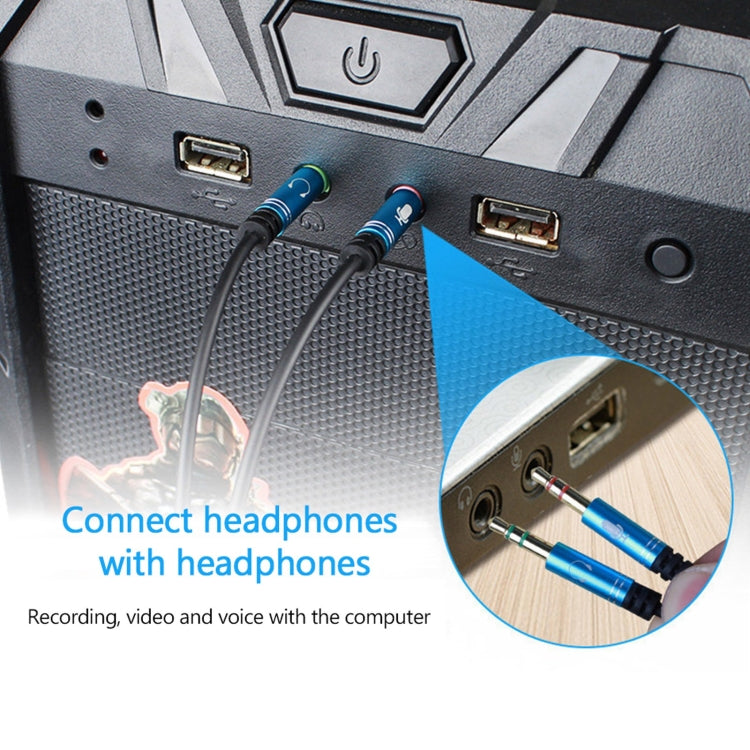 3.5mm Female to 2 x 3.5mm Male Adapter Cable, 3.5mm Female to 2 x 3.5mm Male