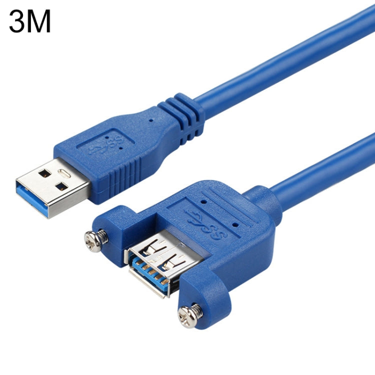 USB 3.0 Male to Female Extension Cable with Screw Nut, Cable Length: 3m, 3m