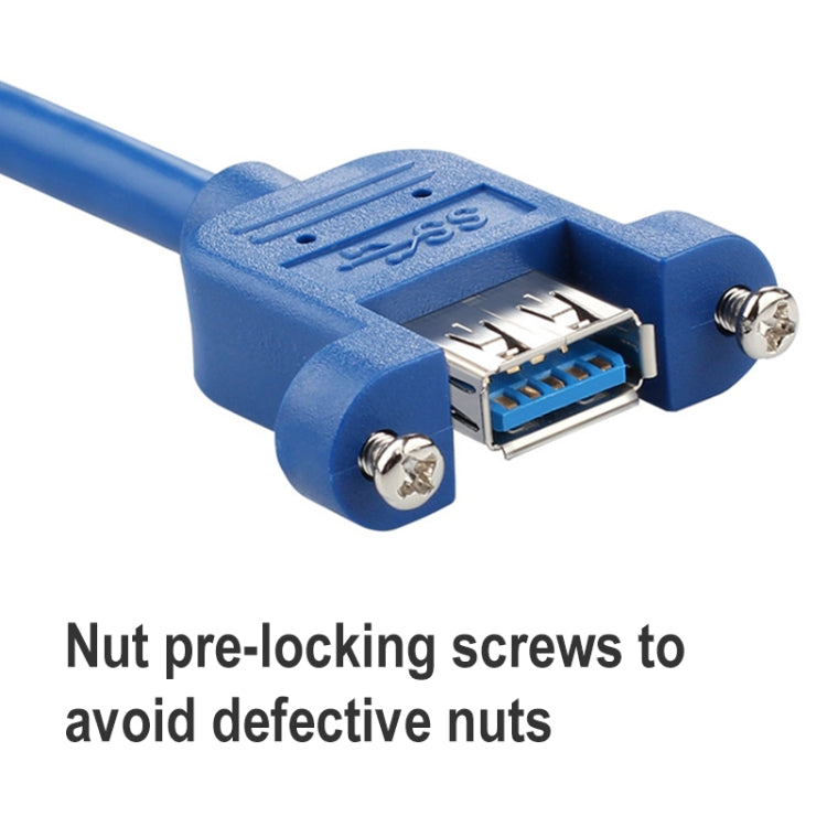 USB 3.0 Male to Female Extension Cable with Screw Nut, Cable Length: 3m, 3m