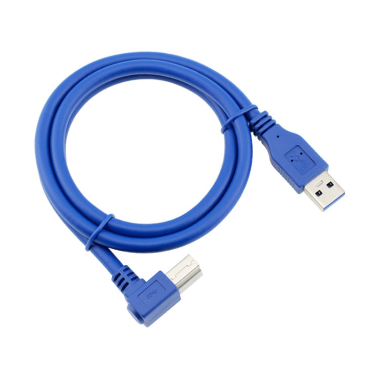 USB 3.0 A Male to Right 90 Degrees Angle USB 3.0 Type-B Male High Speed Printer Cable, Cable Length: 2m, 2m