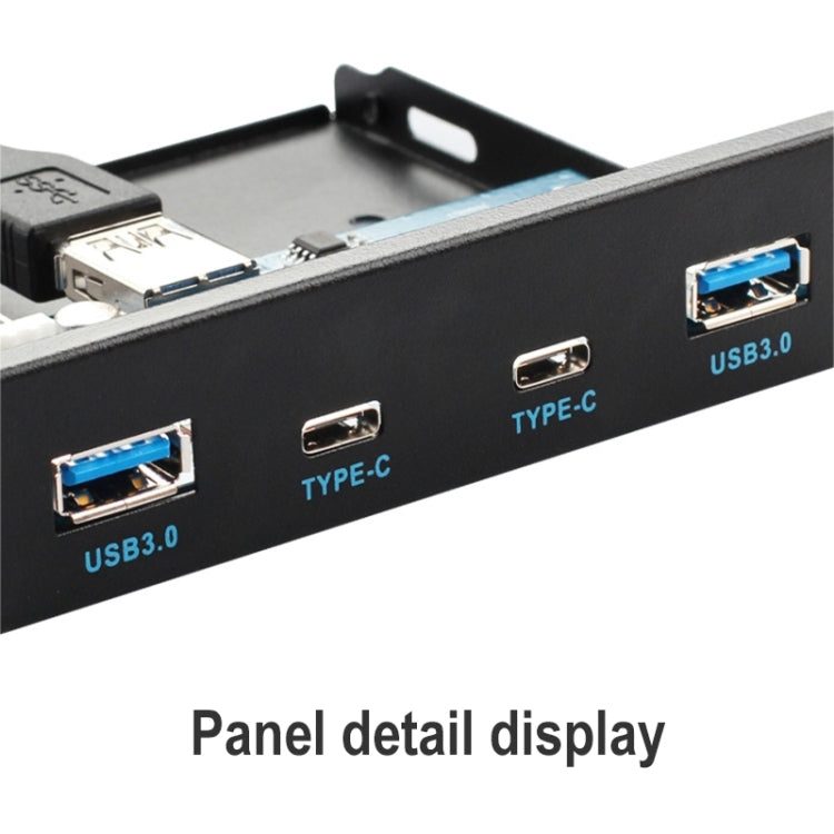 2 x USB 3.0 + 2 x USB-C / Type-C Floppy Drive Front Panel, 2 x USB 3.0 + 2 x Type-C